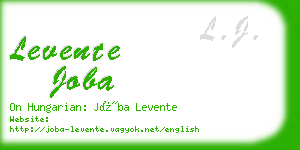 levente joba business card